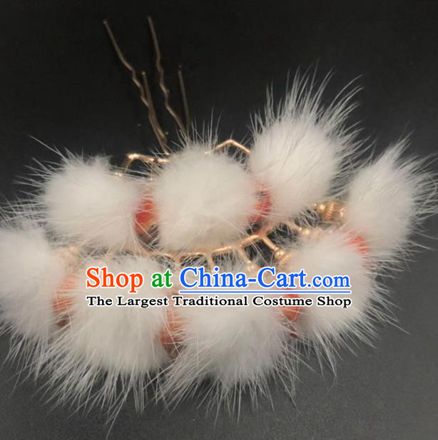 China Ancient Princess Hairpin Traditional Hanfu Feather Hair Stick