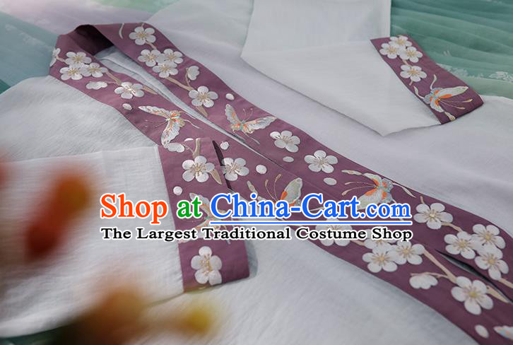 China Ancient Noble Lady Historical Clothing Traditional Song Dynasty Young Beauty Embroidered Costumes