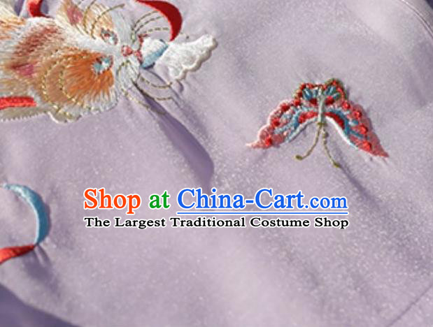 China Ancient Palace Beauty Clothing Traditional Tang Dynasty Embroidered Historical Costume