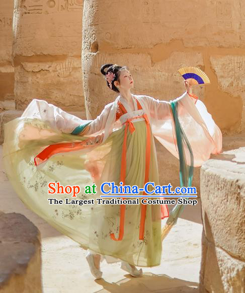 China Ancient Imperial Concubine Clothing Traditional Tang Dynasty Court Woman Historical Costume Complete Set