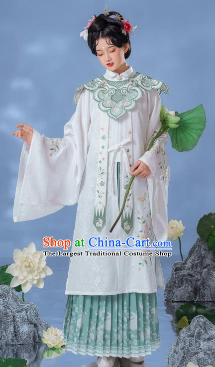 China Traditional Hanfu Dress Ancient Ming Dynasty Palace Lady Historical Clothing Full Set