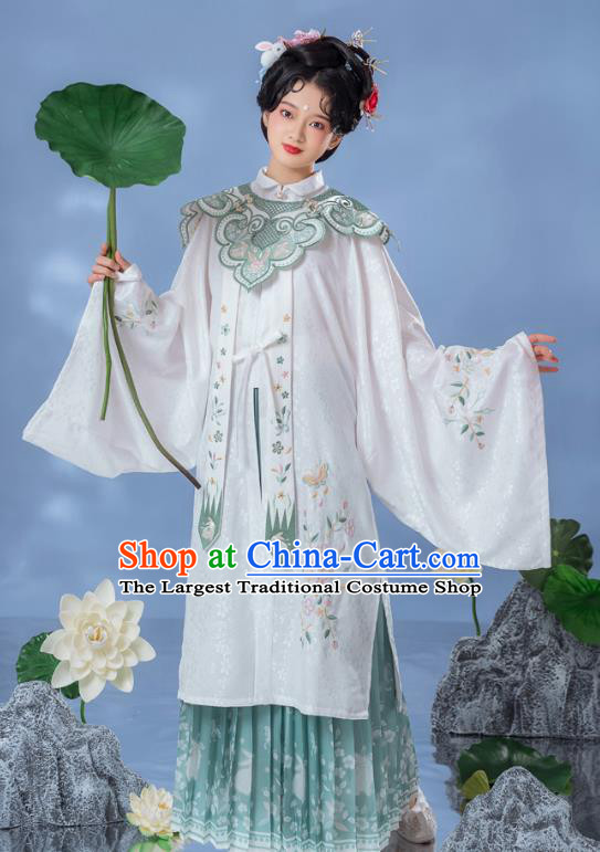 China Traditional Hanfu Dress Ancient Ming Dynasty Palace Lady Historical Clothing Full Set