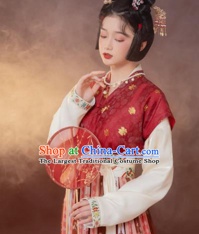 China Traditional Tang Dynasty Royal Princess Hanfu Dress Ancient Palace Beauty Historical Clothing