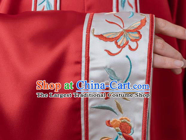 China Traditional Ming Dynasty Noble Woman Historical Costumes Ancient Imperial Concubine Embroidered Hanfu Clothing