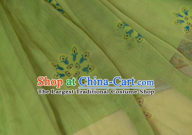 Traditional China Tang Dynasty Palace Beauty Historical Clothing Ancient Imperial Concubine Green Hanfu Costumes