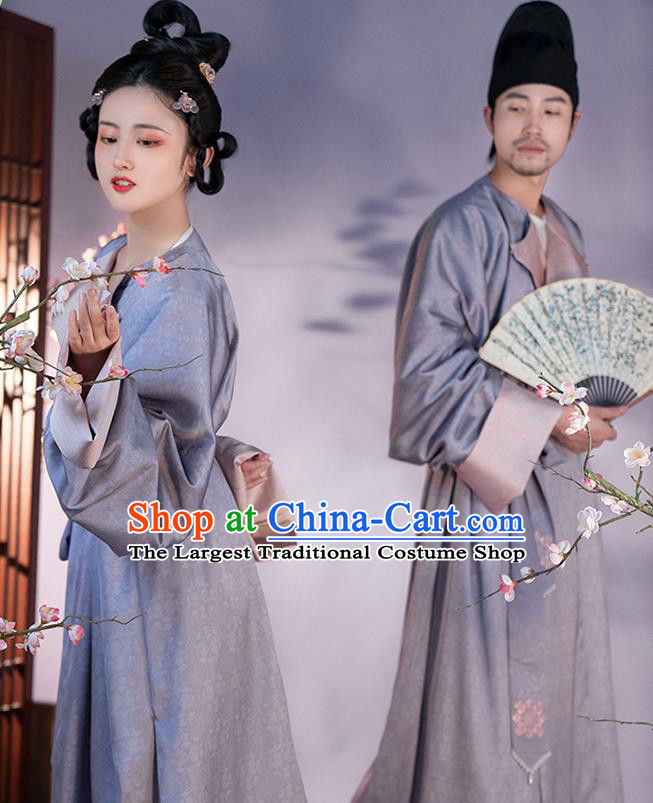 Traditional China Tang Dynasty Historical Costumes Ancient Swordsman Pink Robe for Women for Men