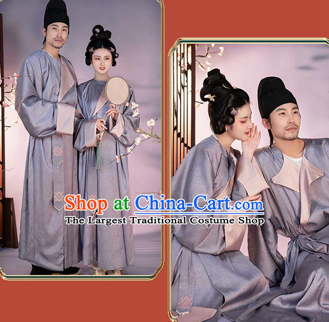 Traditional China Tang Dynasty Historical Costumes Ancient Swordsman Pink Robe for Women for Men