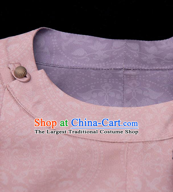 Traditional China Tang Dynasty Historical Costumes Ancient Swordsman Pink Robe for Women for Men