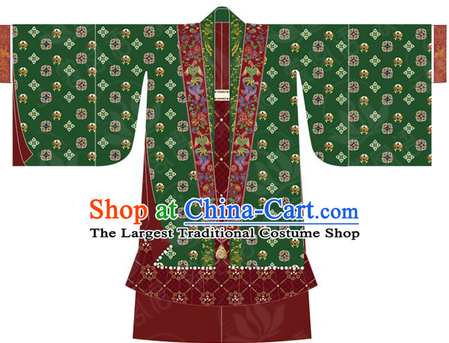 China Ancient Noble Woman Hanfu Dress Traditional Song Dynasty Wedding Historical Clothing Complete Set