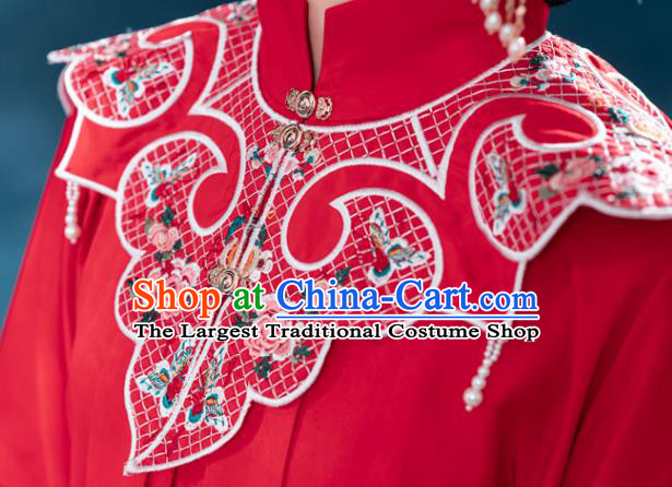 China Traditional Ming Dynasty Historical Costumes Ancient Noble Woman Embroidered Hanfu Clothing