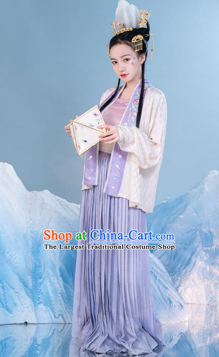 China Ancient Imperial Concubine Hanfu Dress Traditional Song Dynasty Noble Woman Historical Clothing Complete Set