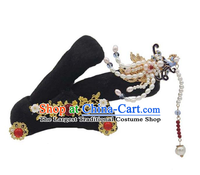 Chinese Ancient Princess Hair Chignon and Hair Accessories Traditional Song Dynasty Noble Lady Wigs