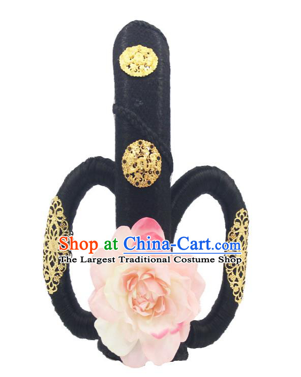 Chinese Traditional Tang Dynasty Noble Lady Wigs Ancient Princess Hair Chignon and Hair Accessories