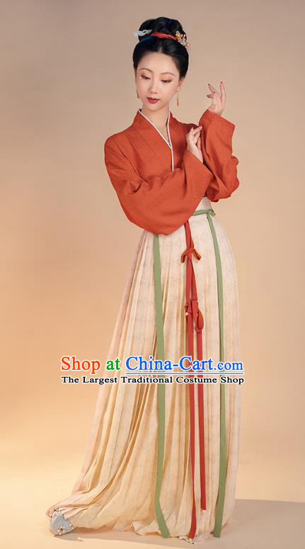 China Song Dynasty Noble Woman Historical Clothing Ancient Court Beauty Hanfu Dress