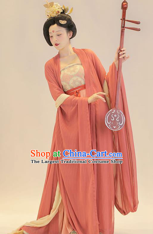 Ancient China Tang Dynasty Court Lady Historical Costume Traditional Hanfu Clothing Classical Dance Dress