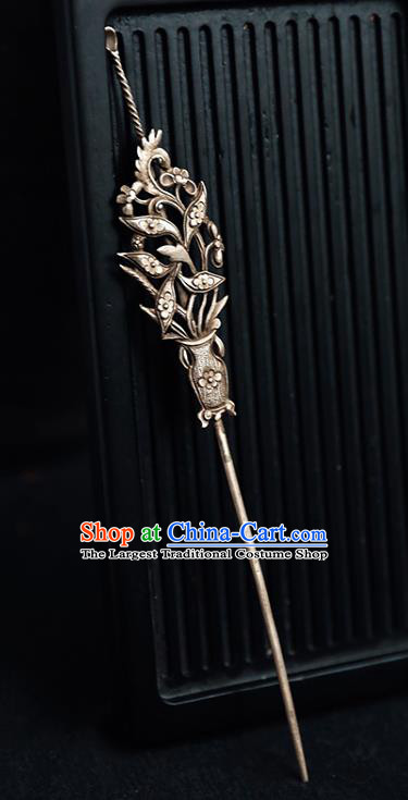 China Traditional Hanfu Earpick Hairpin Handmade Hair Accessories Silver Hair Stick