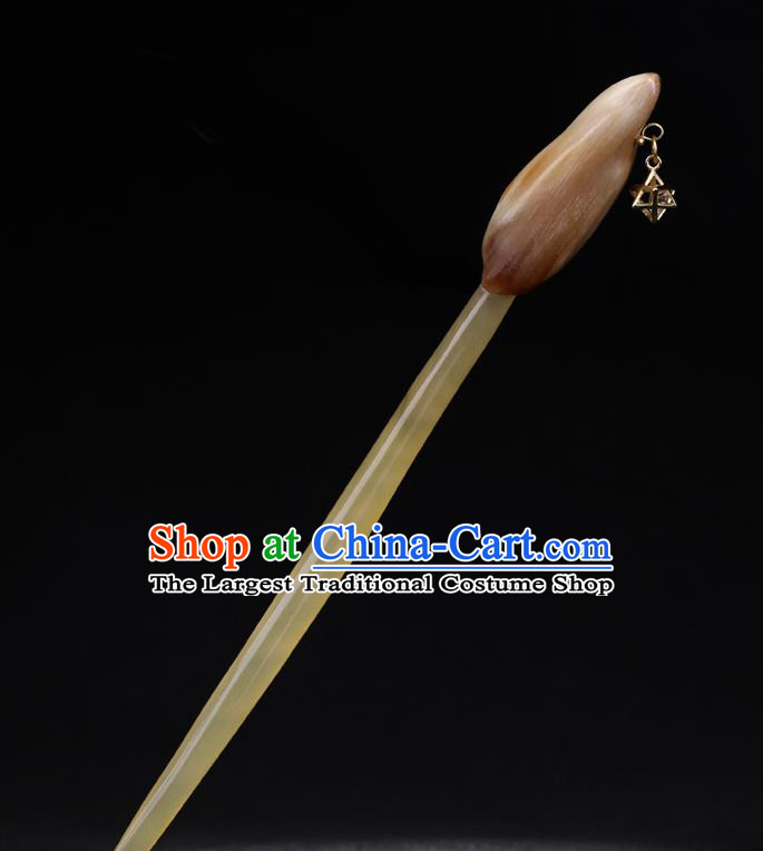 China National Hairpin Handmade Hair Jewelry Accessories Traditional Cheongsam Ox Horn Hair Clip