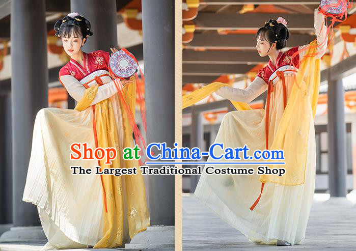 China Ancient Palace Female Hanfu Dress Traditional Tang Dynasty Royal Princess Taiping Historical Clothing