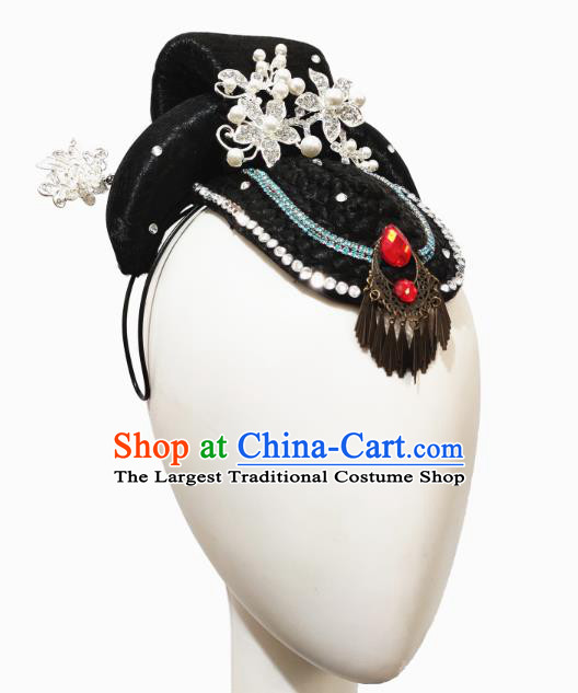 Traditional China Handmade Beauty Dance Wig Chignon Classical Dance Stage Show Hair Accessories Diao Chan Headwear