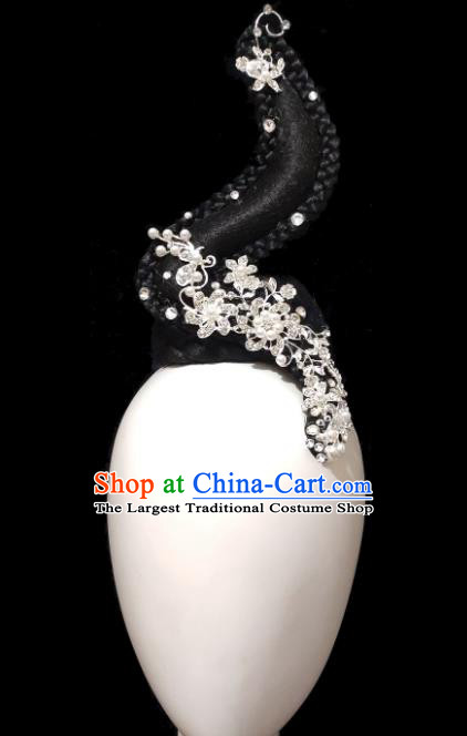 Traditional China Handmade Flying Apsaras Wig Chignon Stage Show Hair Accessories Classical Dance Headdress