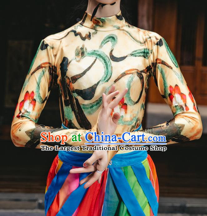 Traditional China Flying Apsaras Dance Clothing Stage Show Costumes Classical Dance Outfits
