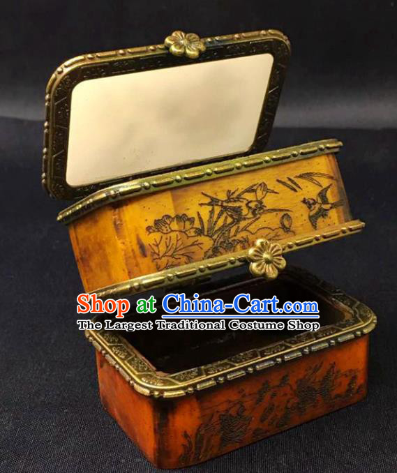 Chinese Handmade Jewel Case Qing Dynasty Classical Jewelry Box
