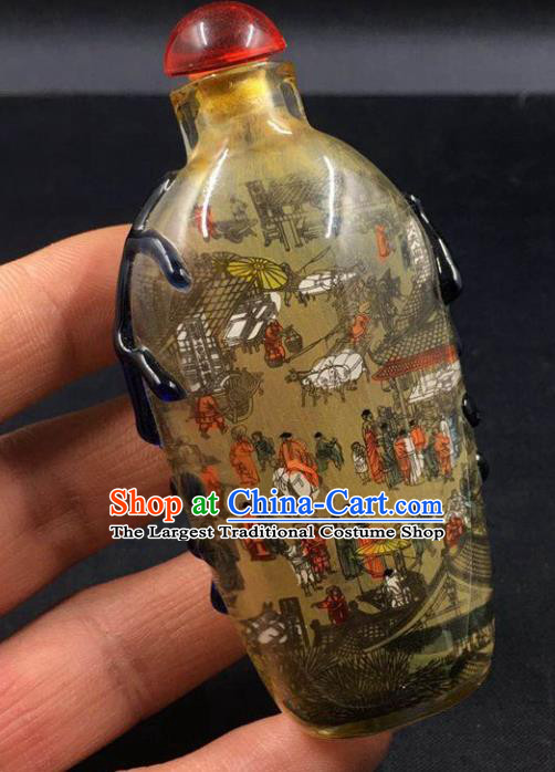 China Handmade Glass Collection Traditional Inside Painting Snuff Bottle