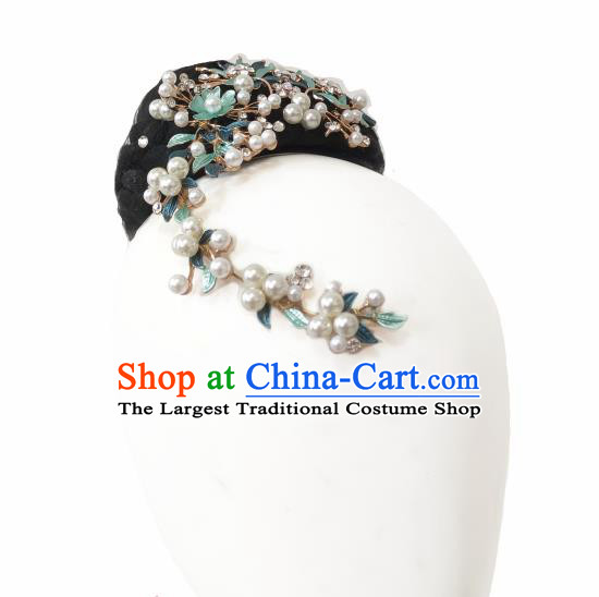 China Traditional Ethnic Peacock Dance Wig Chignon Dai Nationality Folk Dance Hair Accessories