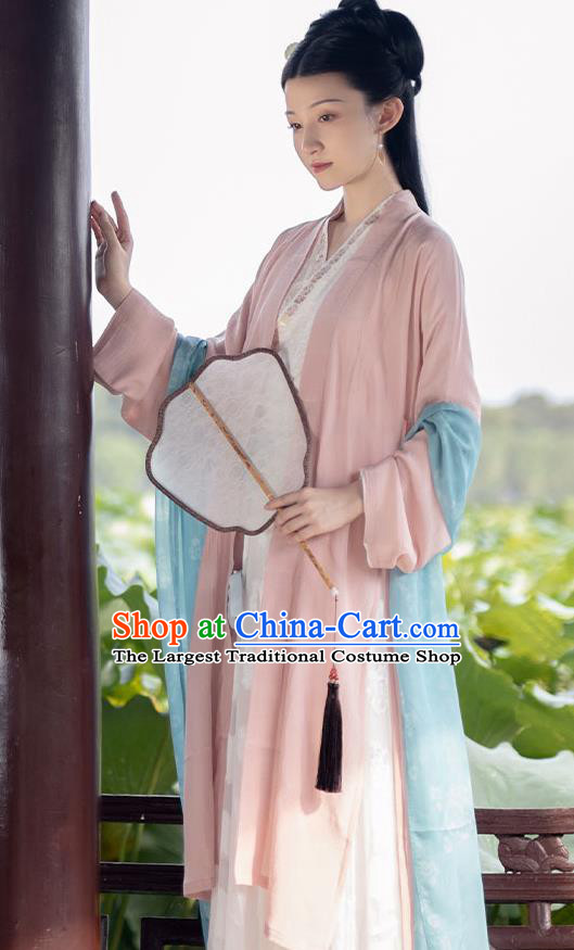 China Ancient Young Mistress Hanfu Costumes Traditional Song Dynasty Beauty Historical Clothing Complete Set