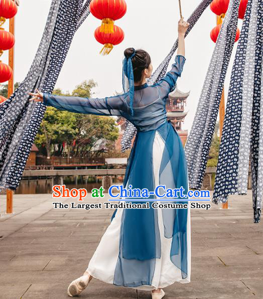 Traditional China Classical Dance Outfits Martial Arts Stage Show Costumes Fan Dance Clothing