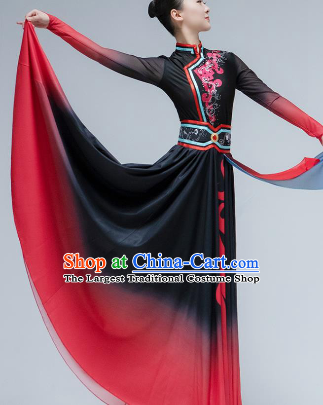 China Mongol Nationality Folk Dance Dress Traditional Mongolian Ethnic Stage Performance Clothing