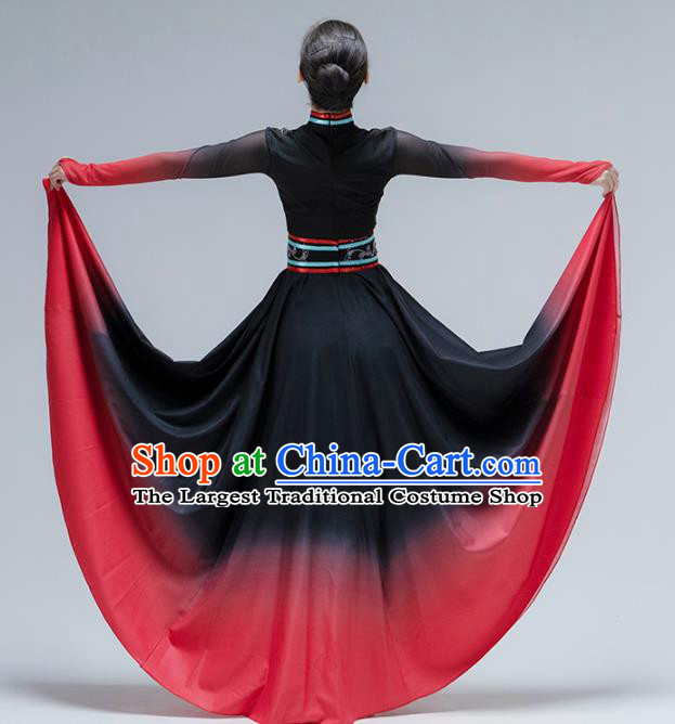 China Mongol Nationality Folk Dance Dress Traditional Mongolian Ethnic Stage Performance Clothing