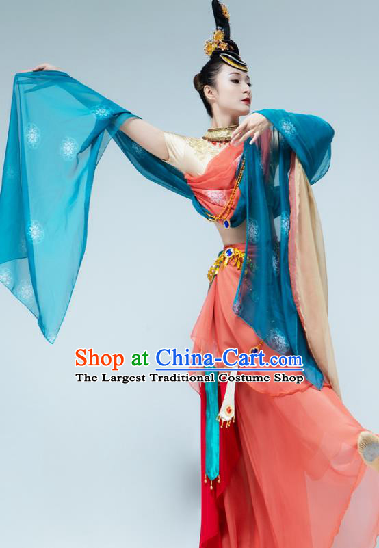 Traditional China Flying Apsaras Group Dance Costume Classical Dance Stage Show Outfits