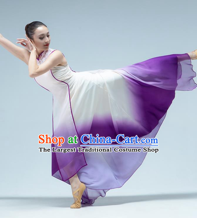 Traditional China Woman Fan Dance Costume Classical Dance Stage Show Dress