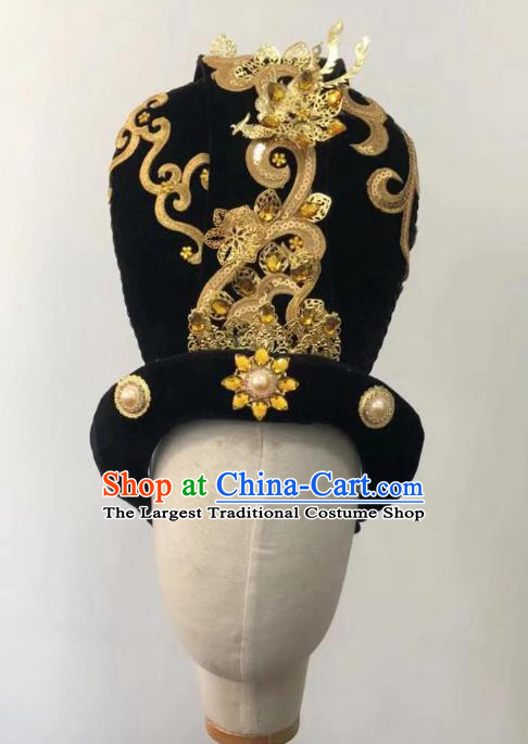 China Traditional Tang Dynasty Court Dance Headwear Classical Dance Du Fu Hair Accessories