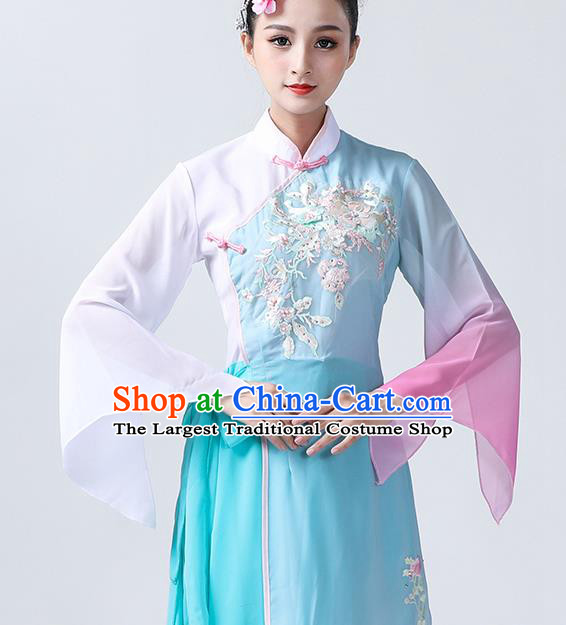 China Traditional Fan Dance Stage Performance Costume Classical Dance Clothing Spring Festival Gala Dance Outfits