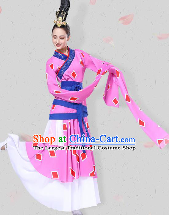 China Classical Dance Costume Traditional Han Dynasty Palace Dance Water Sleeve Dress