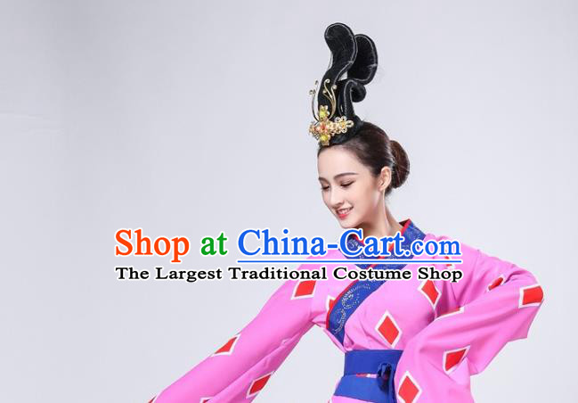 China Classical Dance Costume Traditional Han Dynasty Palace Dance Water Sleeve Dress
