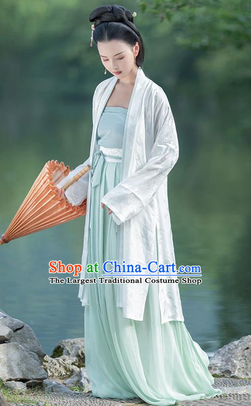 China Ancient Noble Beauty Hanfu Costumes Traditional Song Dynasty Historical Clothing Full Set