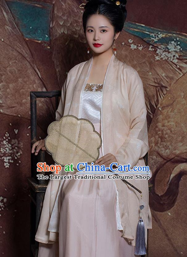 China Traditional Song Dynasty Young Mistress Historical Clothing Ancient Patrician Lady Hanfu Costumes