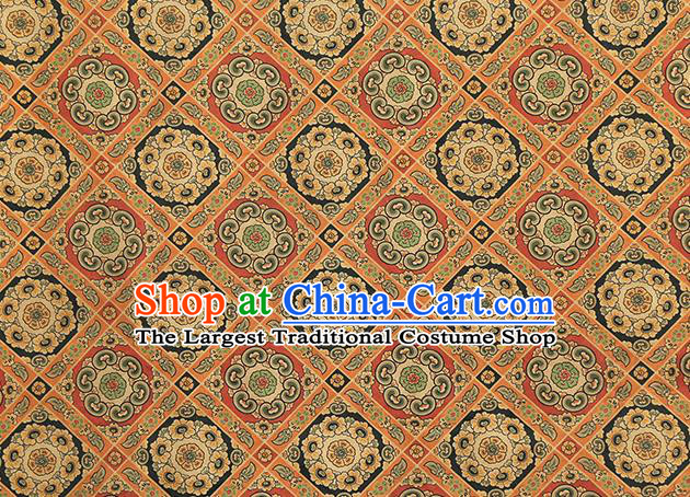 Chinese Classical Pattern Brocade Fabric Cheongsam Silk Drapery Traditional Gambiered Guangdong Gauze Cloth