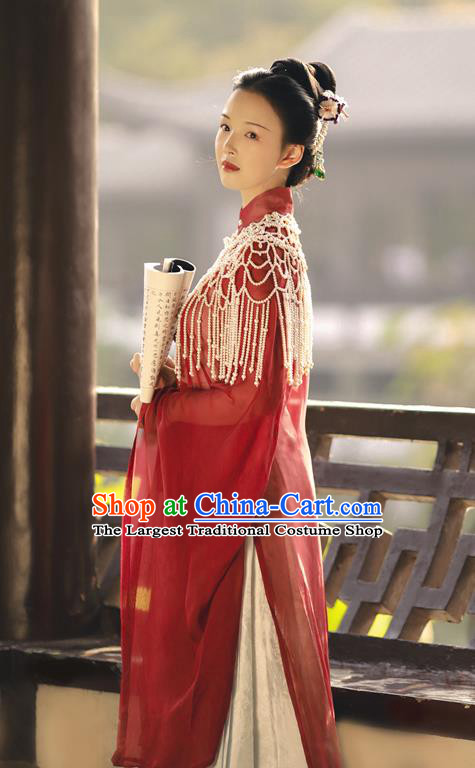 China Traditional Ming Dynasty Imperial Consort Historical Clothing Ancient Court Countess Hanfu Dress Costumes