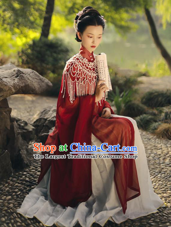 China Traditional Ming Dynasty Imperial Consort Historical Clothing Ancient Court Countess Hanfu Dress Costumes