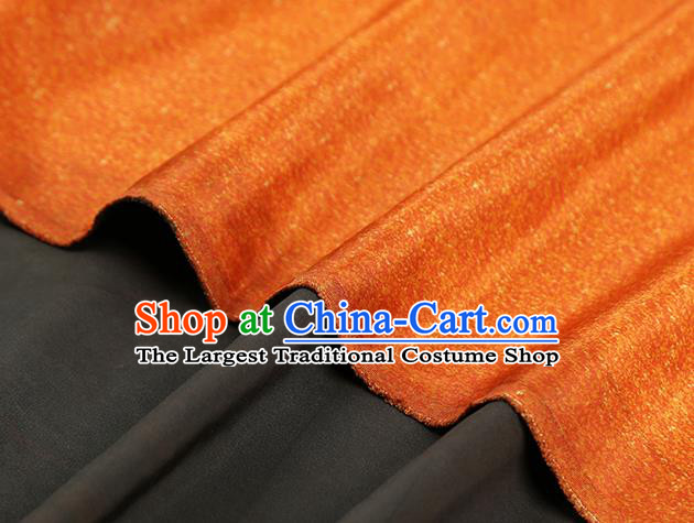 Chinese Traditional Satin Fabric Qipao Dress Brocade Classical Reed Pattern Orange Silk Drapery