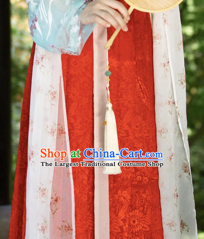 China Ancient Song Dynasty Young Beauty Historical Clothing Full Set