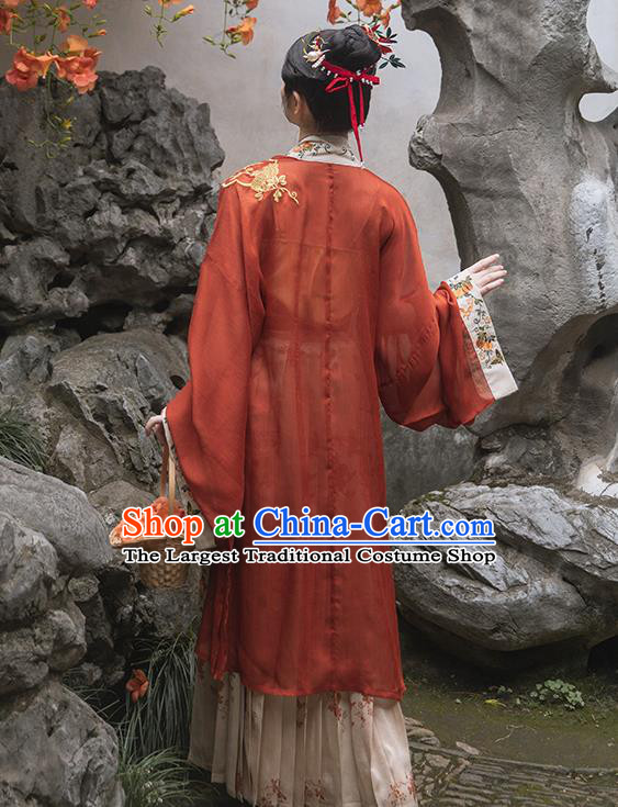 China Traditional Song Dynasty Imperial Consort Historical Clothing Ancient Court Woman Embroidered Hanfu Dress Full Set