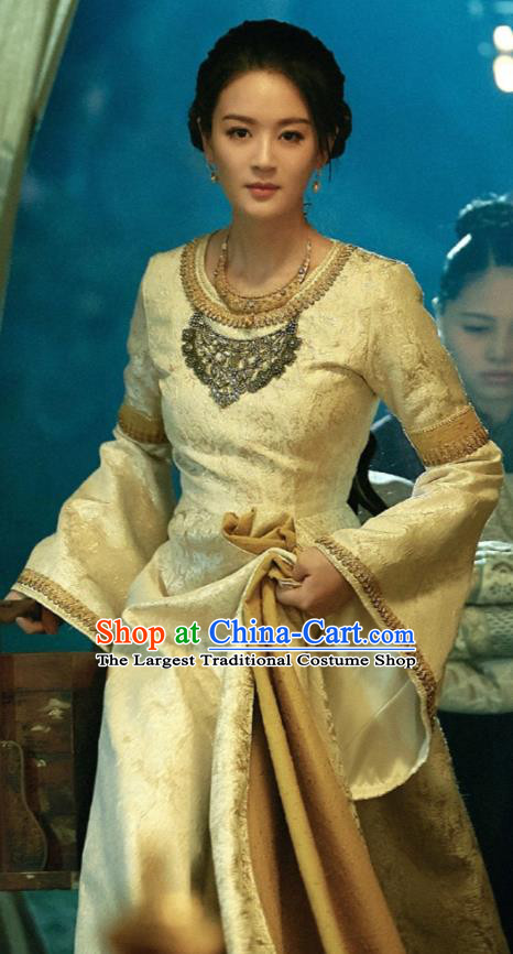 China Ancient Royal Princess Hanfu Dress Clothing Drama The Rebel Princess Wang Qian Garment Costumes