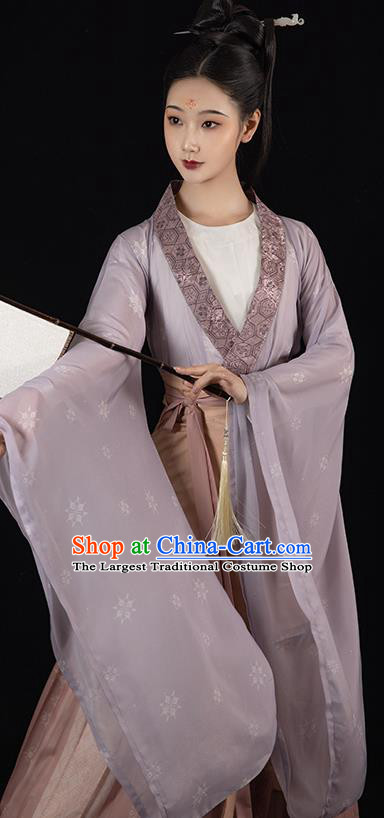 Chinese Ancient Hanfu Clothing Traditional Southern and Northern Dynasties Palace Lady Garment Costumes