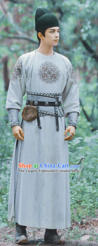 Chinese Traditional Hanfu Robe Drama The Long Ballad Ashile Sun Clothing Tang Dynasty Imperial Bodyguard Garment Costumes and Headwear