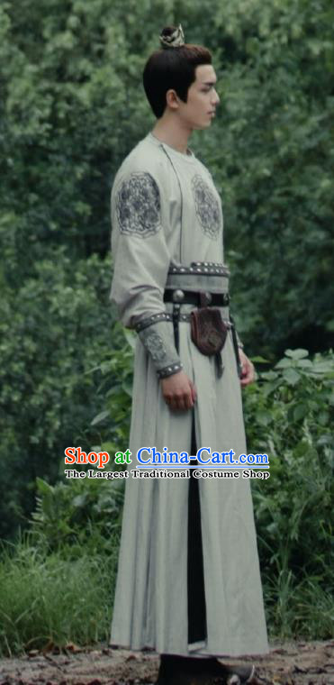 Chinese Traditional Hanfu Robe Drama The Long Ballad Ashile Sun Clothing Tang Dynasty Imperial Bodyguard Garment Costumes and Headwear